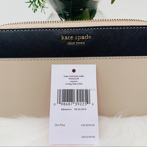 Kate spade large continental wallet Cameron beige - Picture 7 of 8